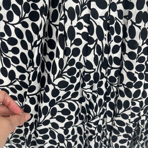 Van Heusen Y2K Babydoll Sleeveless Dress Sz 4 Preppy Office Leaf Midi Retro Mod - Picture 3 of 15